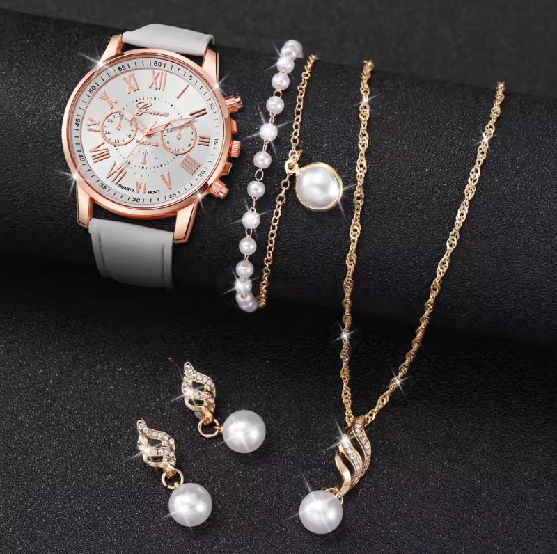 Womens Style 3pc Watch Set Or Watch And Jewelry Necklace Earrings And More