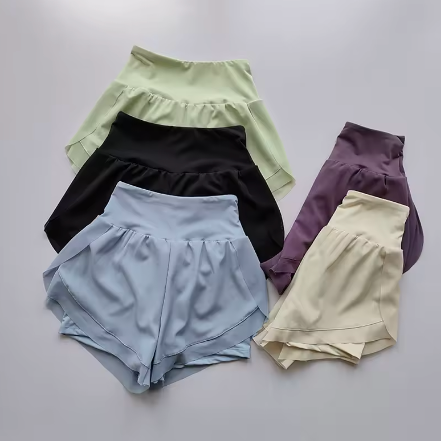 Women's Summer Sports Yoga Shorts Stretch, Breathable Quick Dry With Pocket
