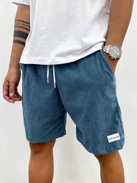Mens Corduroy Casual Draw String Shorts Classy Chill Style Menswear