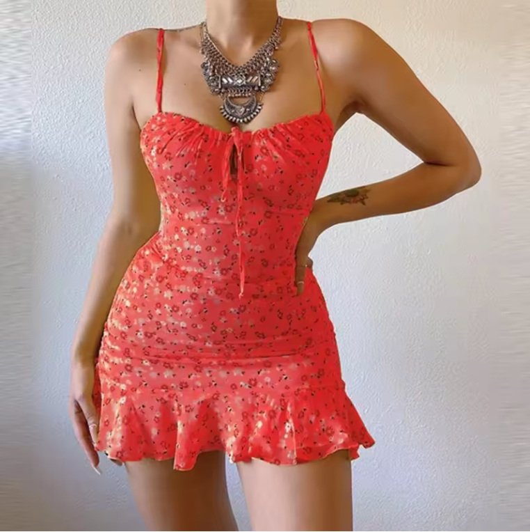 Womens Camisole Sun Dress Casual Beautiful Fabric Dress