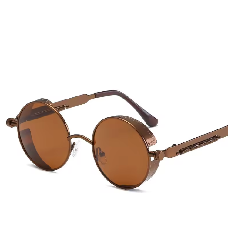 Unisex Round Frame And Lense Sun Glasses Classy Fashion Gold And Silver Shades