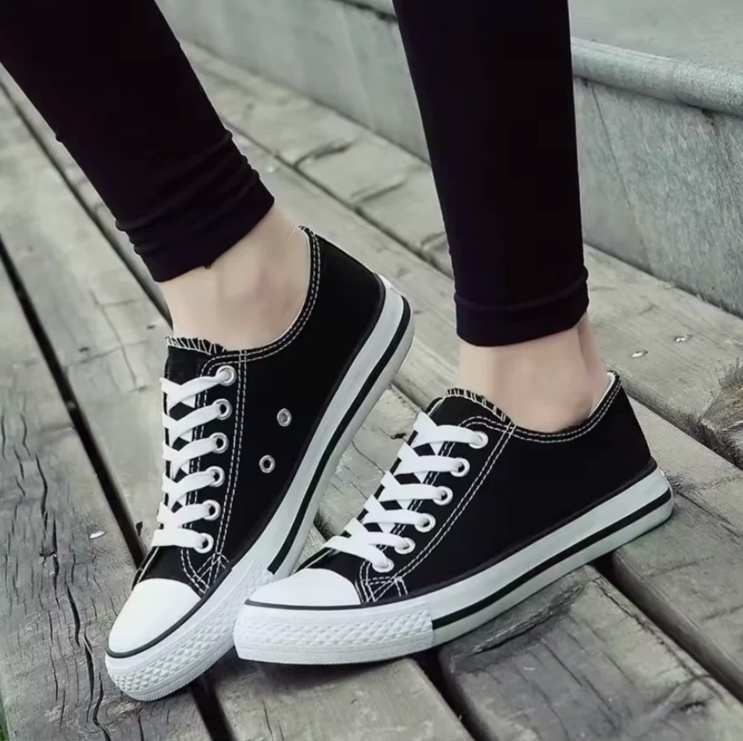 Classic Flat Bottom Low Top Lace Up Unisex Casual Tennis Sneakers
