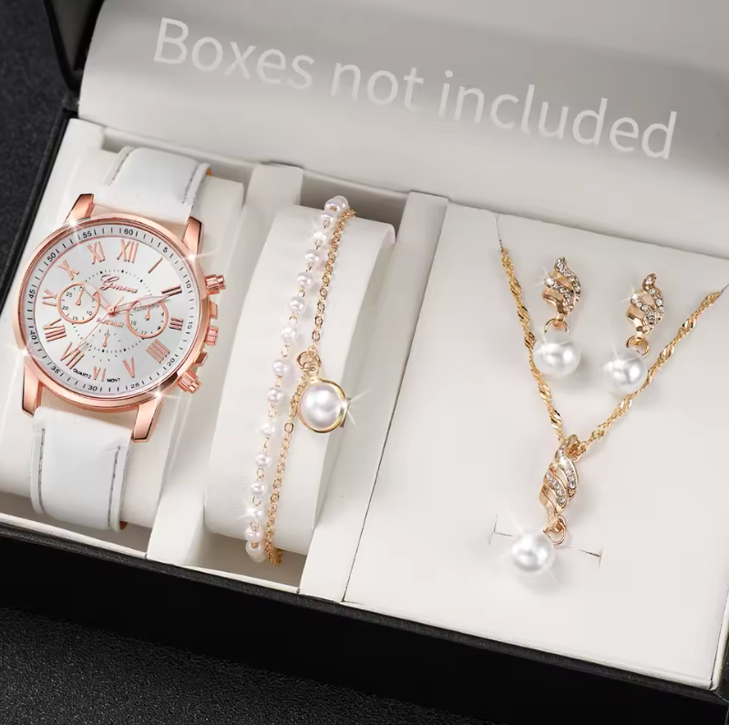 Womens Style 3pc Watch Set Or Watch And Jewelry Necklace Earrings And More