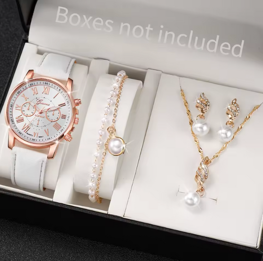Womens Style 3pc Watch Set Or Watch And Jewelry Necklace Earrings And More
