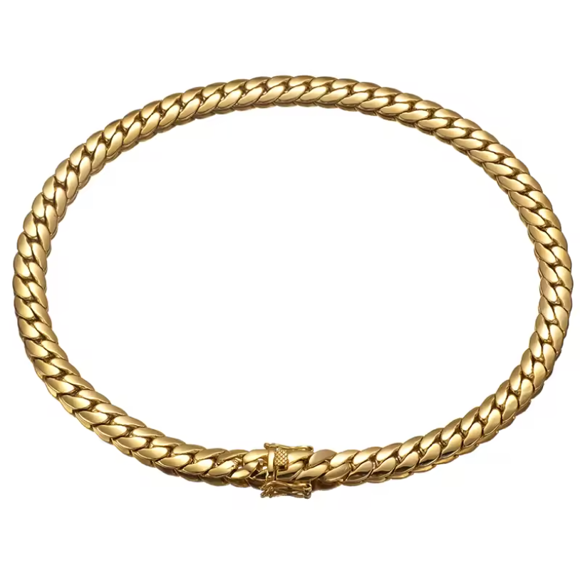 18k Gold Plated Thick Cuban Link Chain Luxury High End Premium Grade Necklace