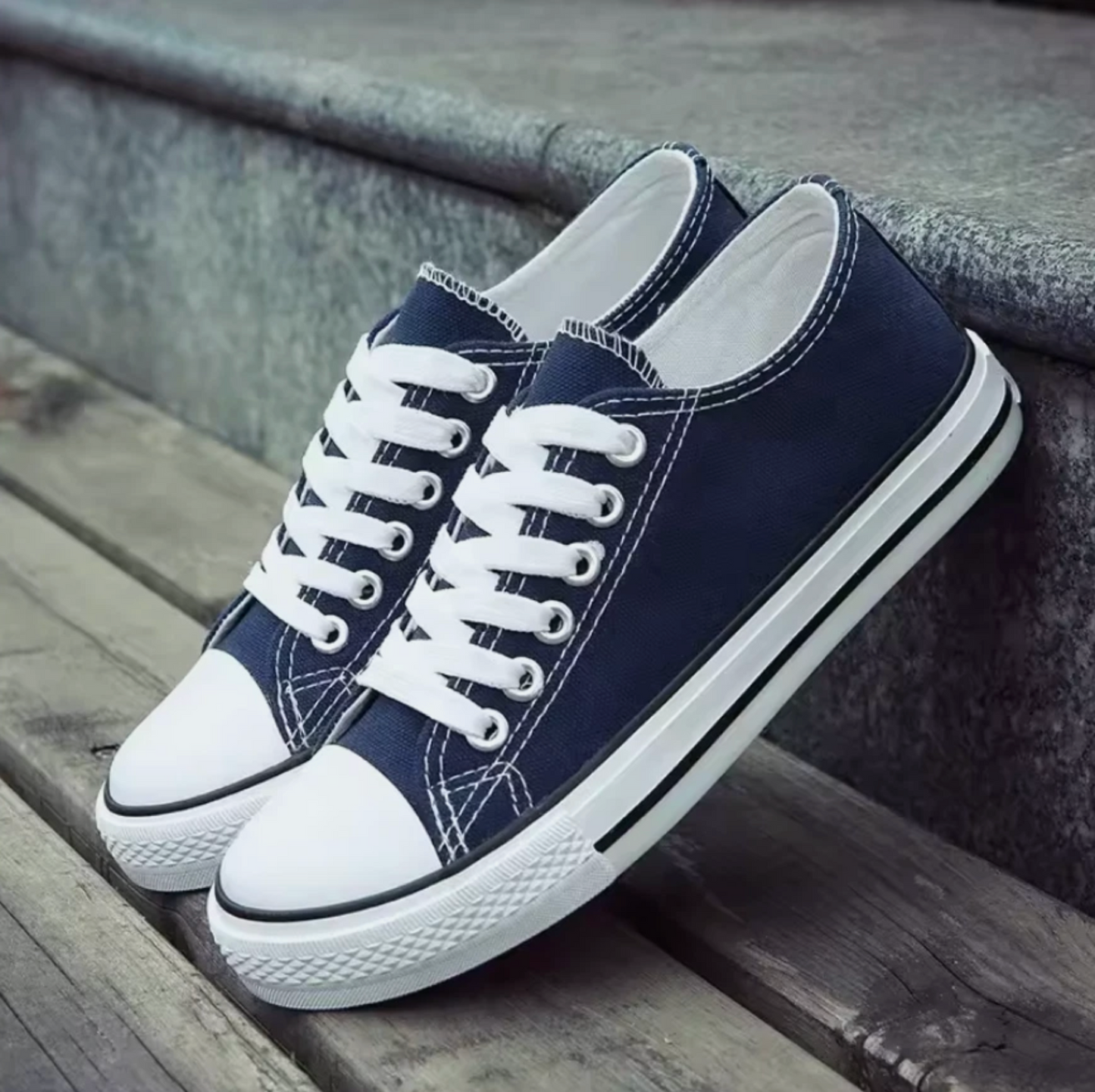 Classic Flat Bottom Low Top Lace Up Unisex Casual Tennis Sneakers