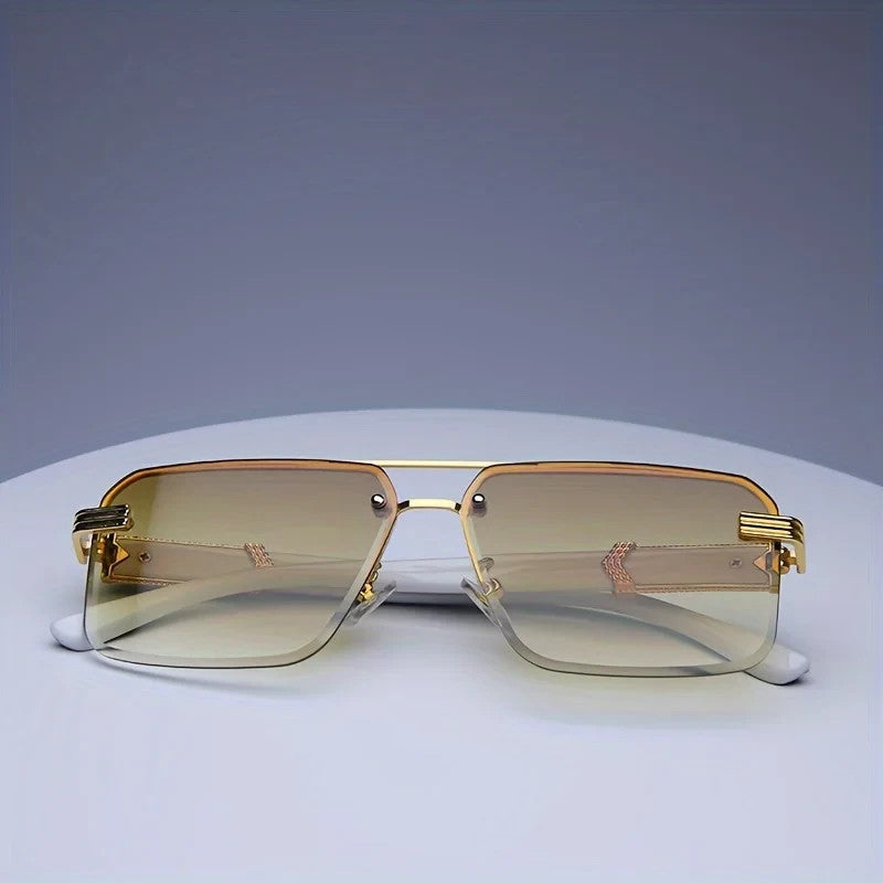 Luxury Premium Style Sunglasses Framless Hardened Lense Sunglasses