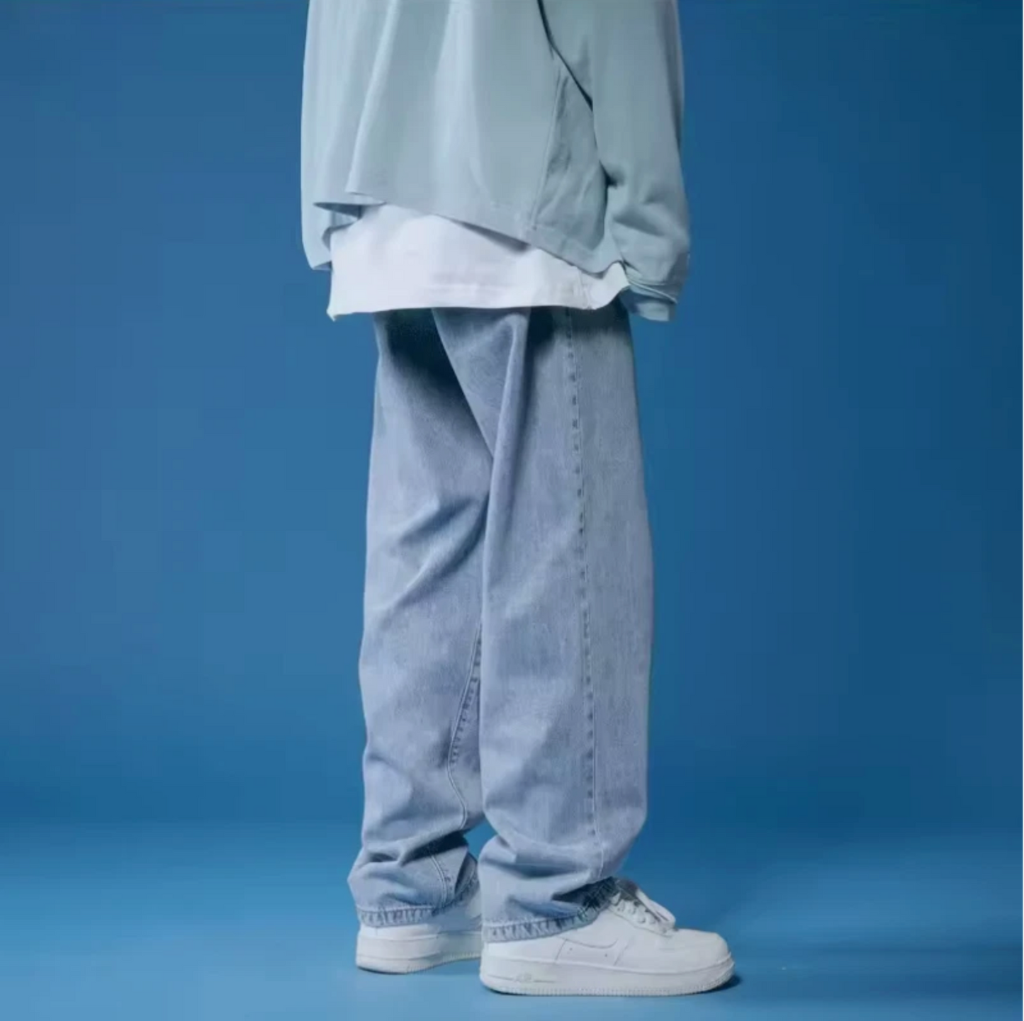 Men's Baggy Streetwear Large Casual Denim High Fashion Jeans
