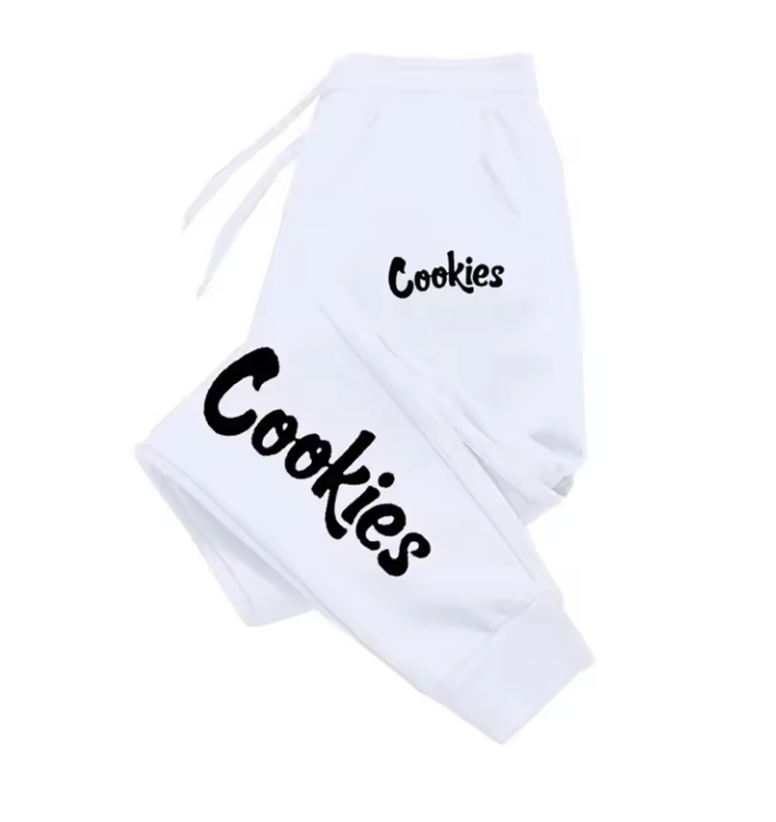 Cookies Logo Jogger Sweat Pants Draw String Stretch Waist Warm Soft Casual Pants
