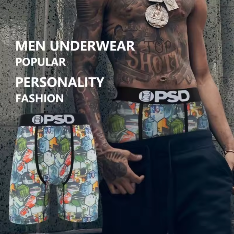 Mens PSD Monopoly Logo Design Spandex Boxer Breifs