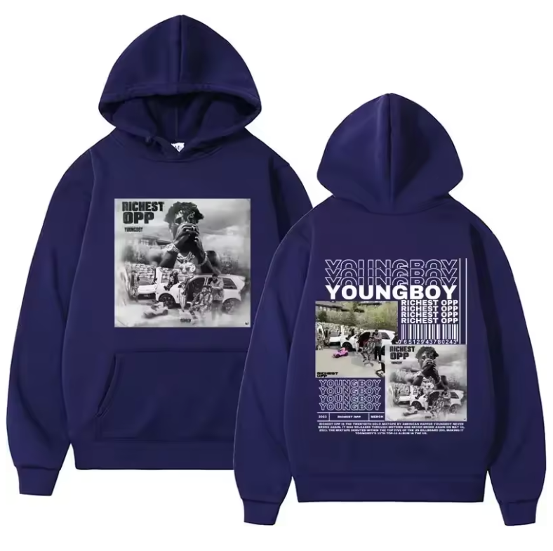 NBA Young Boy Graphic Hoodie Men Or Womens Streetwear High End Fashion Sweater