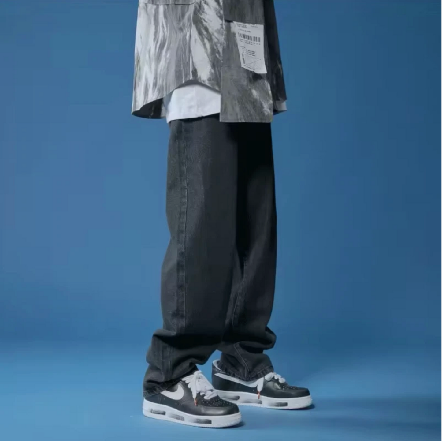 Men's Baggy Streetwear Large Casual Denim High Fashion Jeans