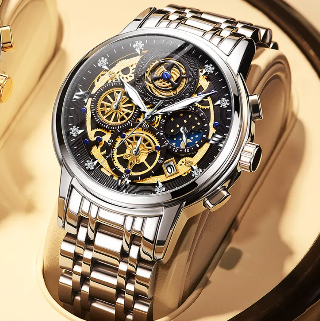 Waterproof Stainless Steel High Detailed Mechanics And Fashion Design Watch