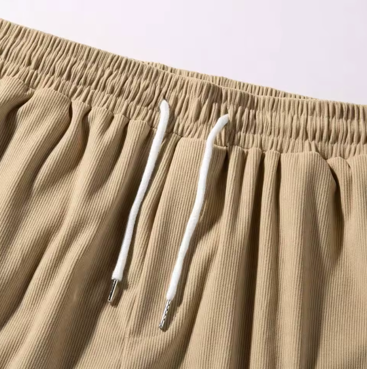 Mens Corduroy Casual Draw String Shorts Classy Chill Style Menswear