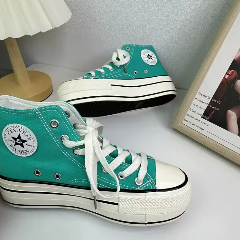 Womens Casual Lace Up Sneakers Retro Theme All Season Double Soul Fashion Shoes