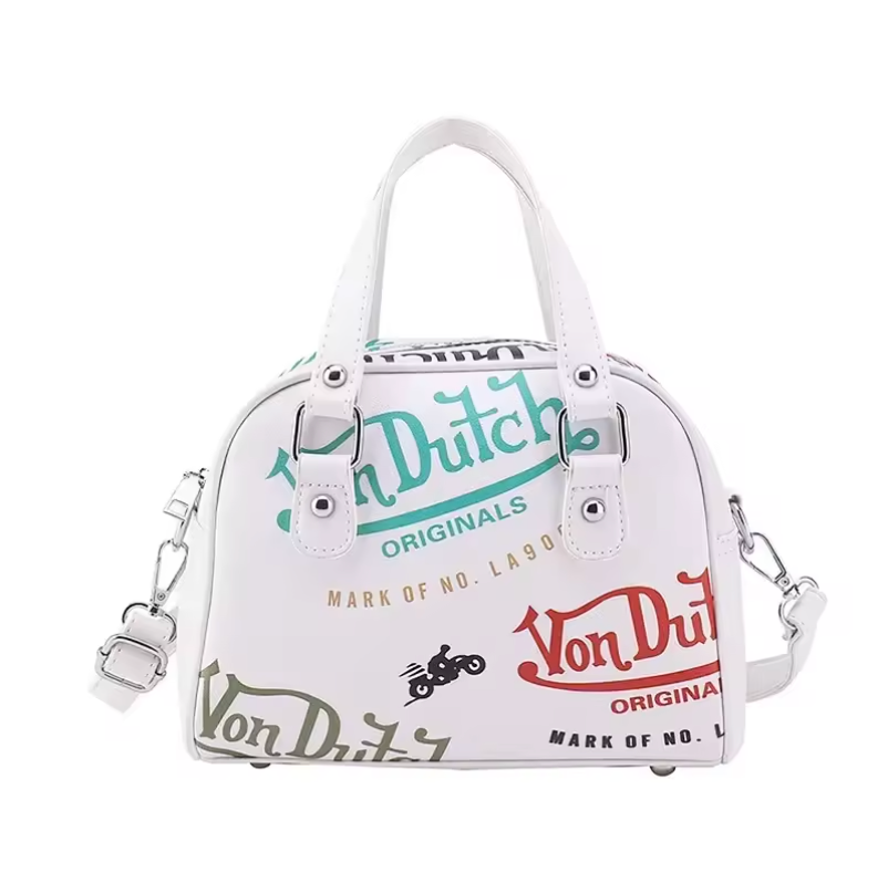 Von Dutch Designer Fashion Style Hand Bag Women Zipper Purse Shoulder Travel Bag