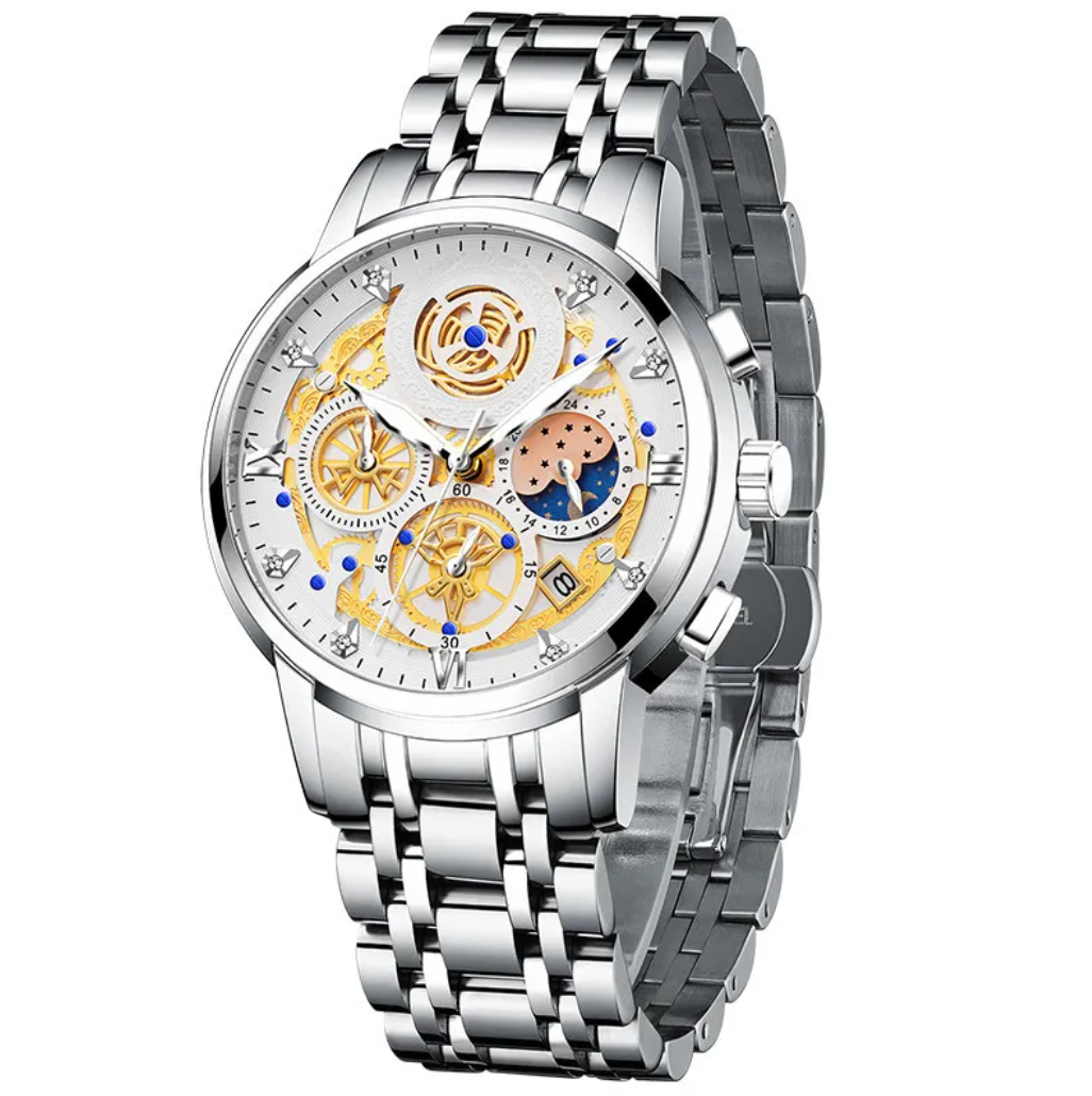 Waterproof Stainless Steel High Detailed Mechanics And Fashion Design Watch