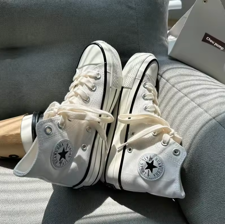 Womens Casual Lace Up Sneakers Retro Theme All Season Double Soul Fashion Shoes