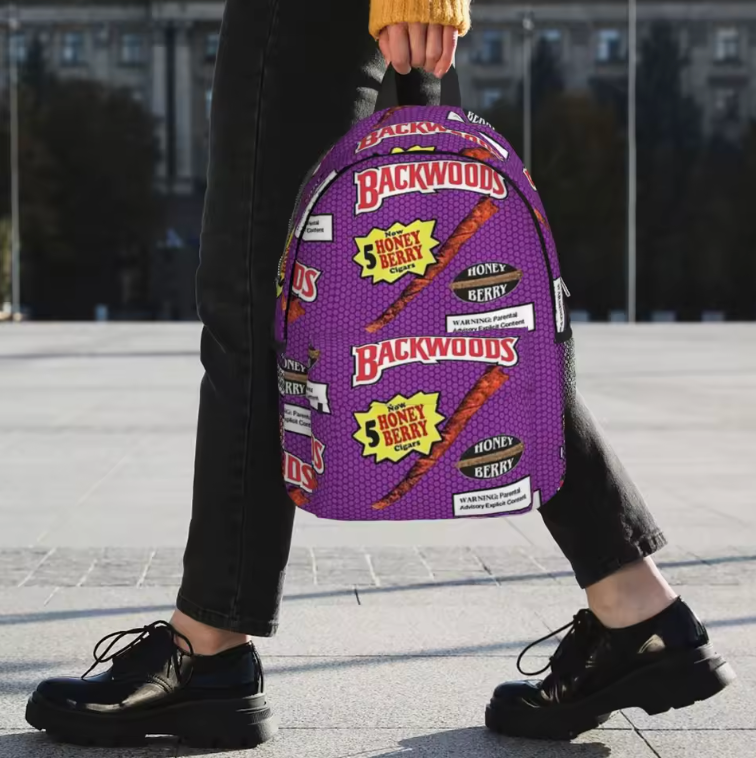 Backwoods Purple Backpack Day Travel Dual Strap Out Door Hustler Pack
