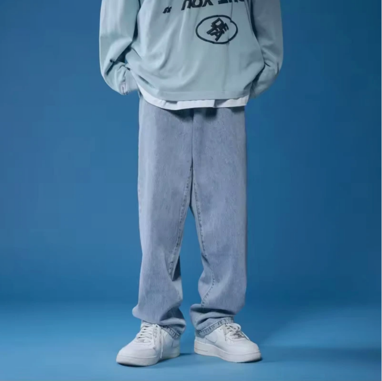 Men's Baggy Streetwear Large Casual Denim High Fashion Jeans