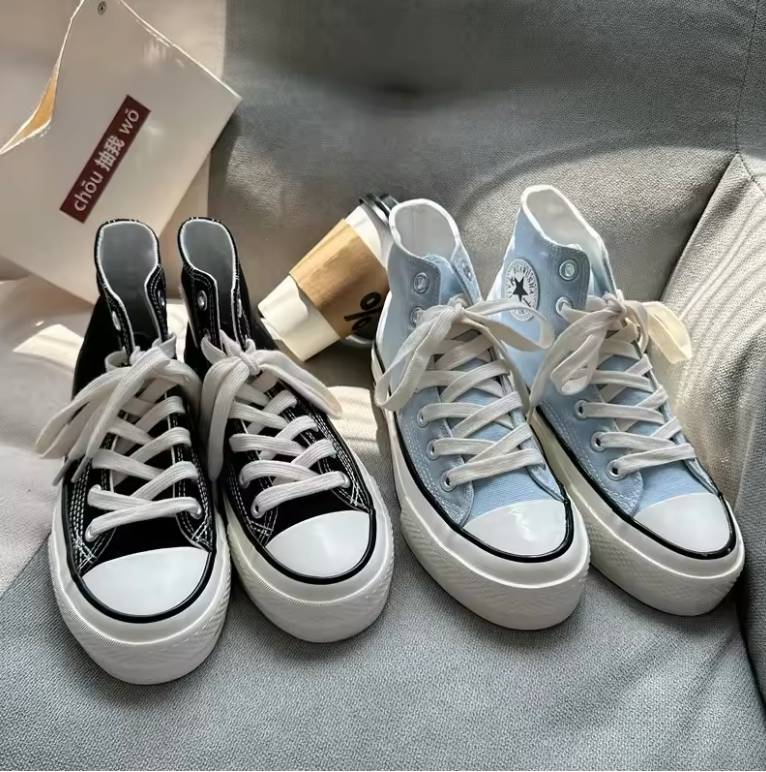 Womens Casual Lace Up Sneakers Retro Theme All Season Double Soul Fashion Shoes