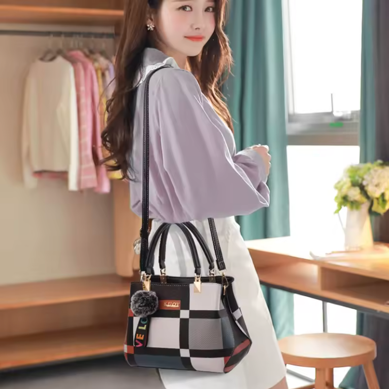 Womens Purse Lucury Fashion Multi Color Hand Bag With Adjustable Shoulder Strap