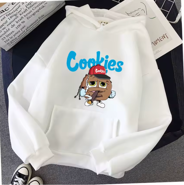 Cookies Logo Hoodies Pullover Sweat Shirt Smoking Cookie Design S-3L