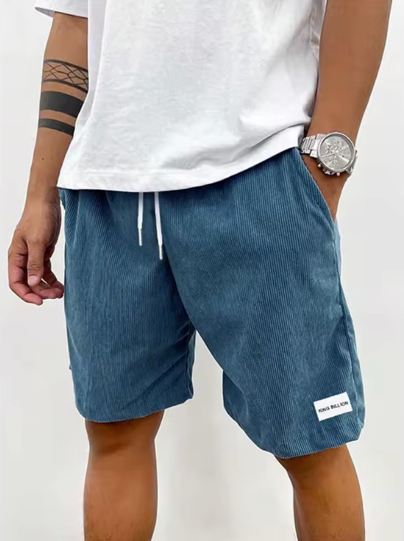 Mens Corduroy Casual Draw String Shorts Classy Chill Style Menswear