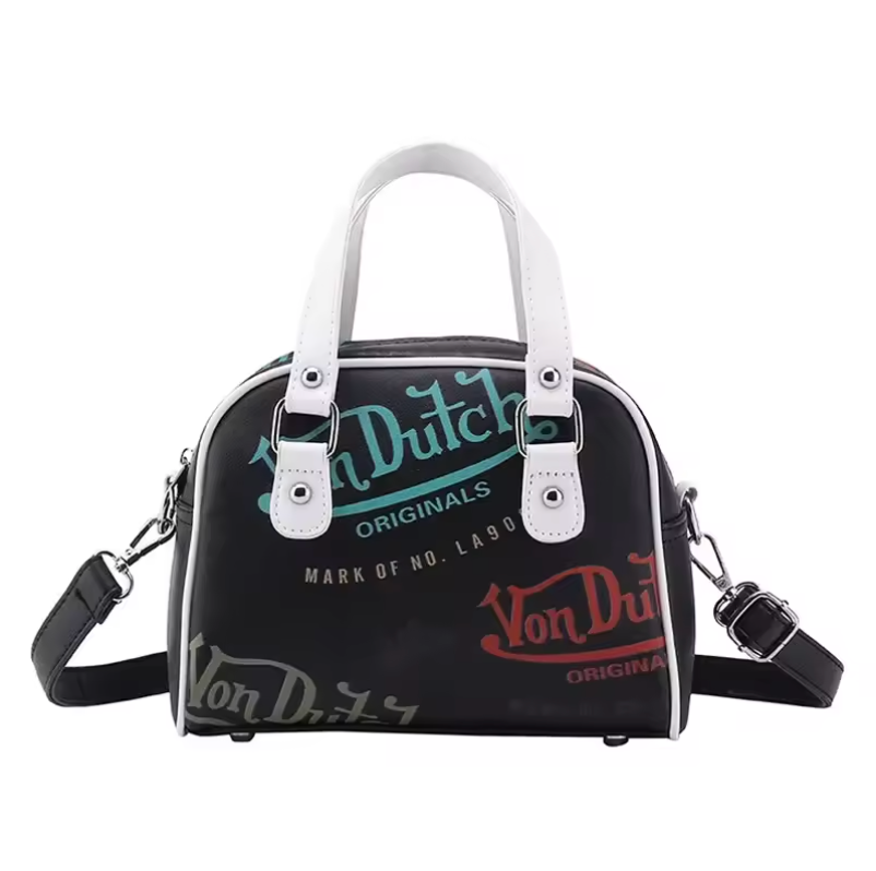 Von Dutch Designer Fashion Style Hand Bag Women Zipper Purse Shoulder Travel Bag