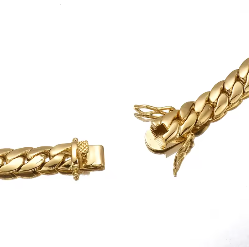 18k Gold Plated Thick Cuban Link Chain Luxury High End Premium Grade Necklace