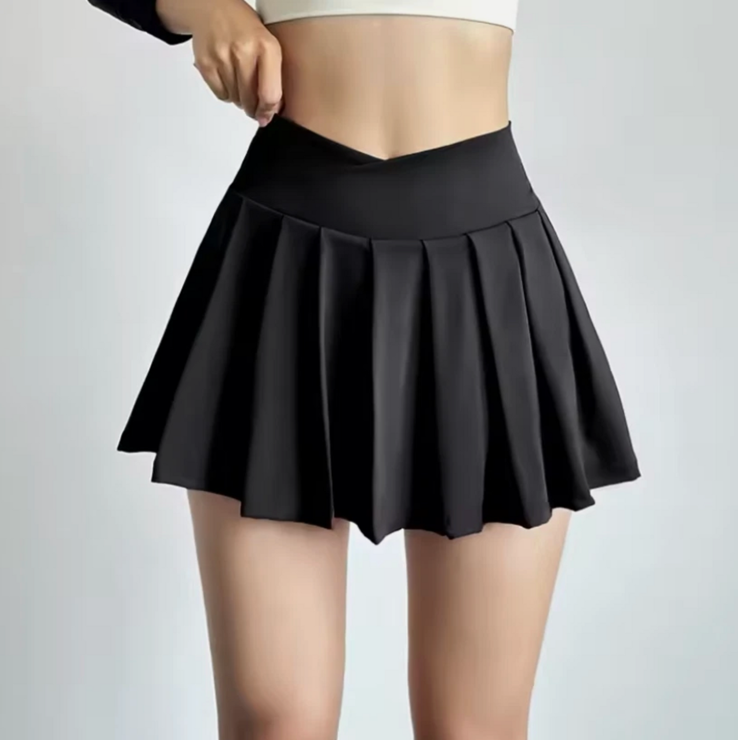 Womens Athletic Style Tennis Skirt White, Brown, Black, Beige, Lavender