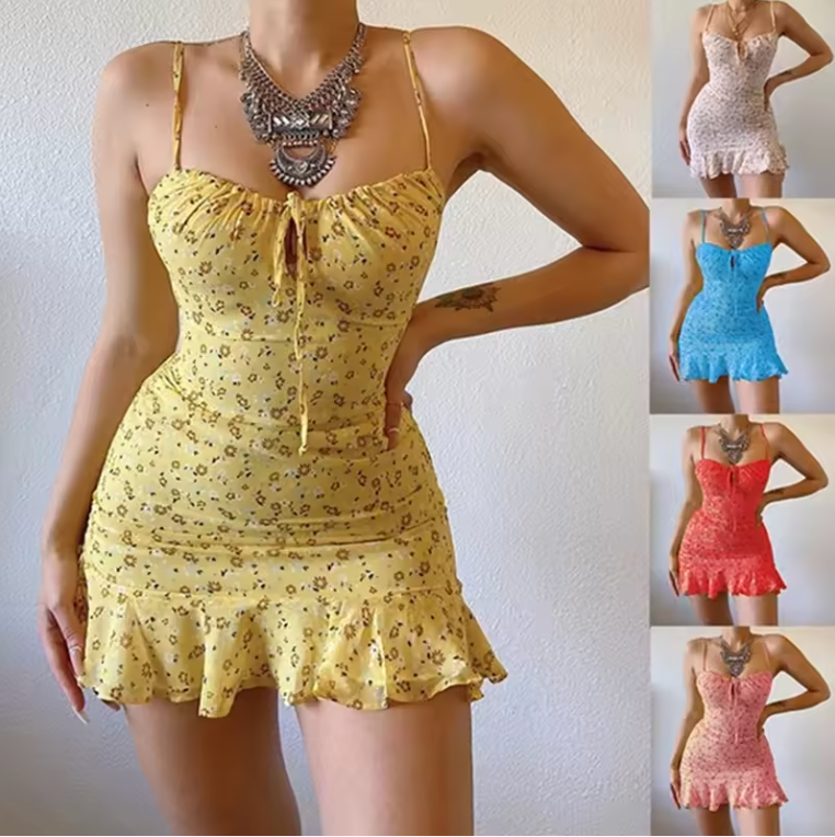 Womens Camisole Sun Dress Casual Beautiful Fabric Dress