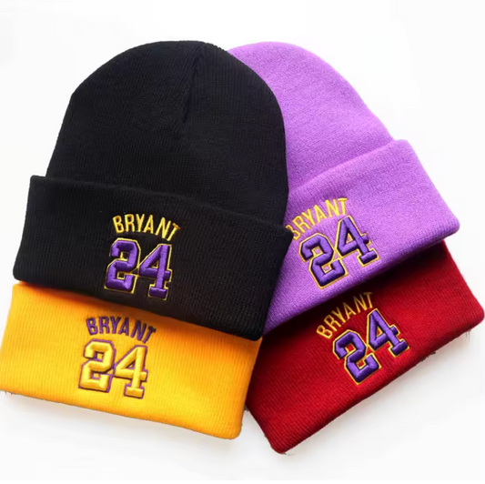 Unisex Beanies NBA Winter Fall Fashion Retro Cotton Beanies Black Purple Red
