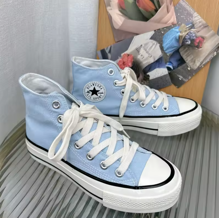 Womens Casual Lace Up Sneakers Retro Theme All Season Double Soul Fashion Shoes