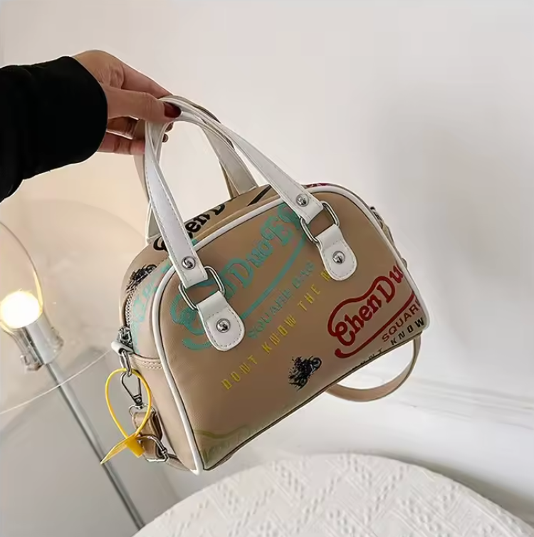Von Dutch Designer Fashion Style Hand Bag Women Zipper Purse Shoulder Travel Bag