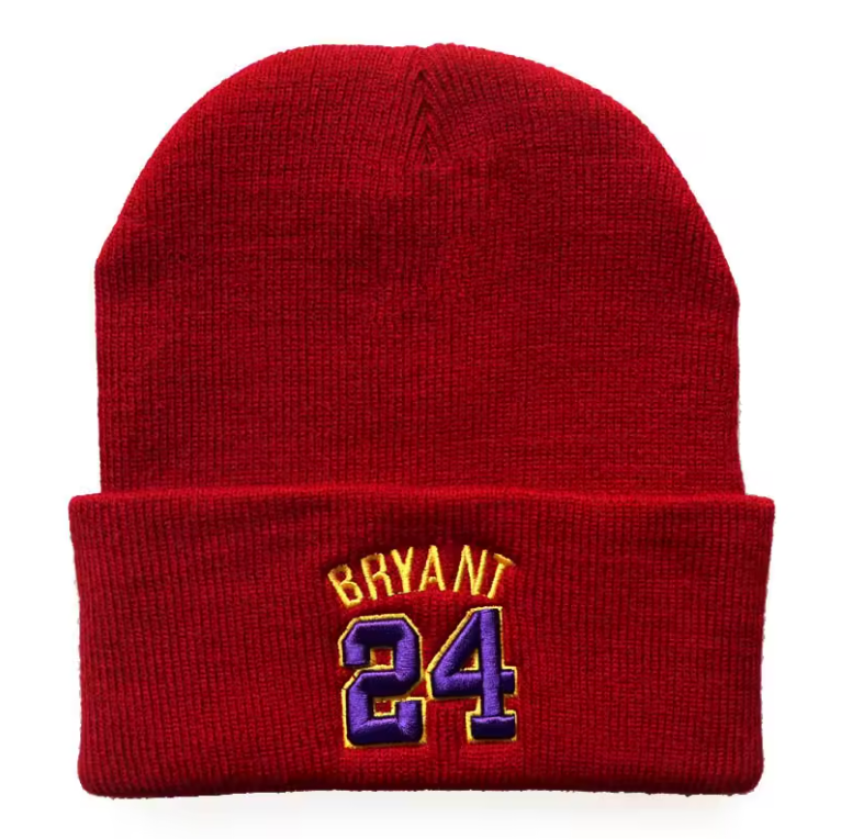 Unisex Beanies NBA Winter Fall Fashion Retro Cotton Beanies Black Purple Red