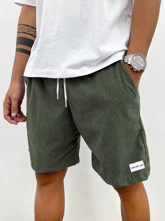 Mens Corduroy Casual Draw String Shorts Classy Chill Style Menswear