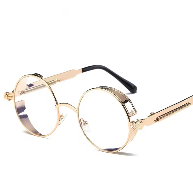 Unisex Round Frame And Lense Sun Glasses Classy Fashion Gold And Silver Shades