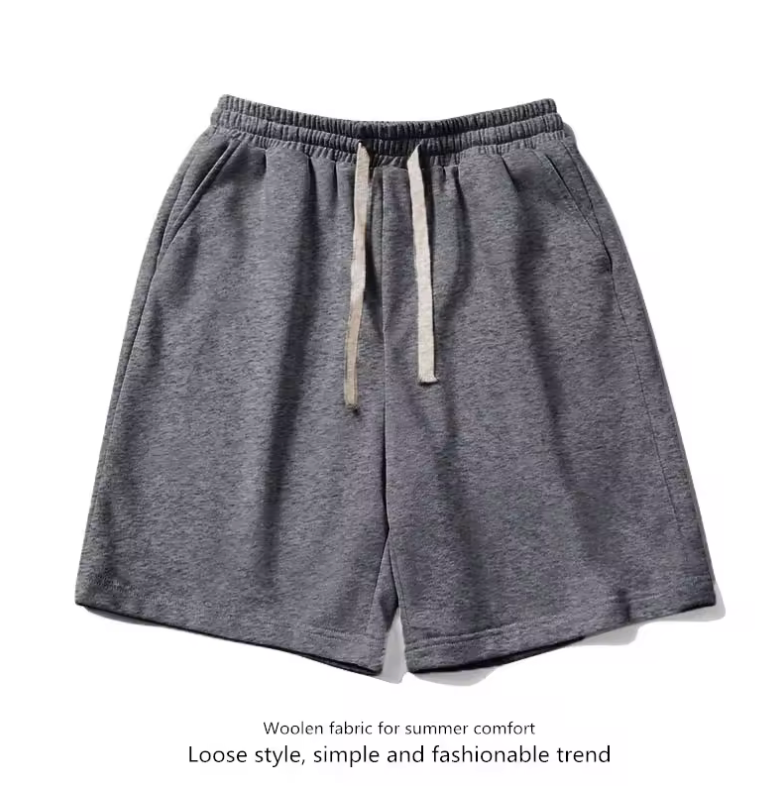 Casual Draw String Shorts Casual Sweat Material Wool & Cotton Shorts
