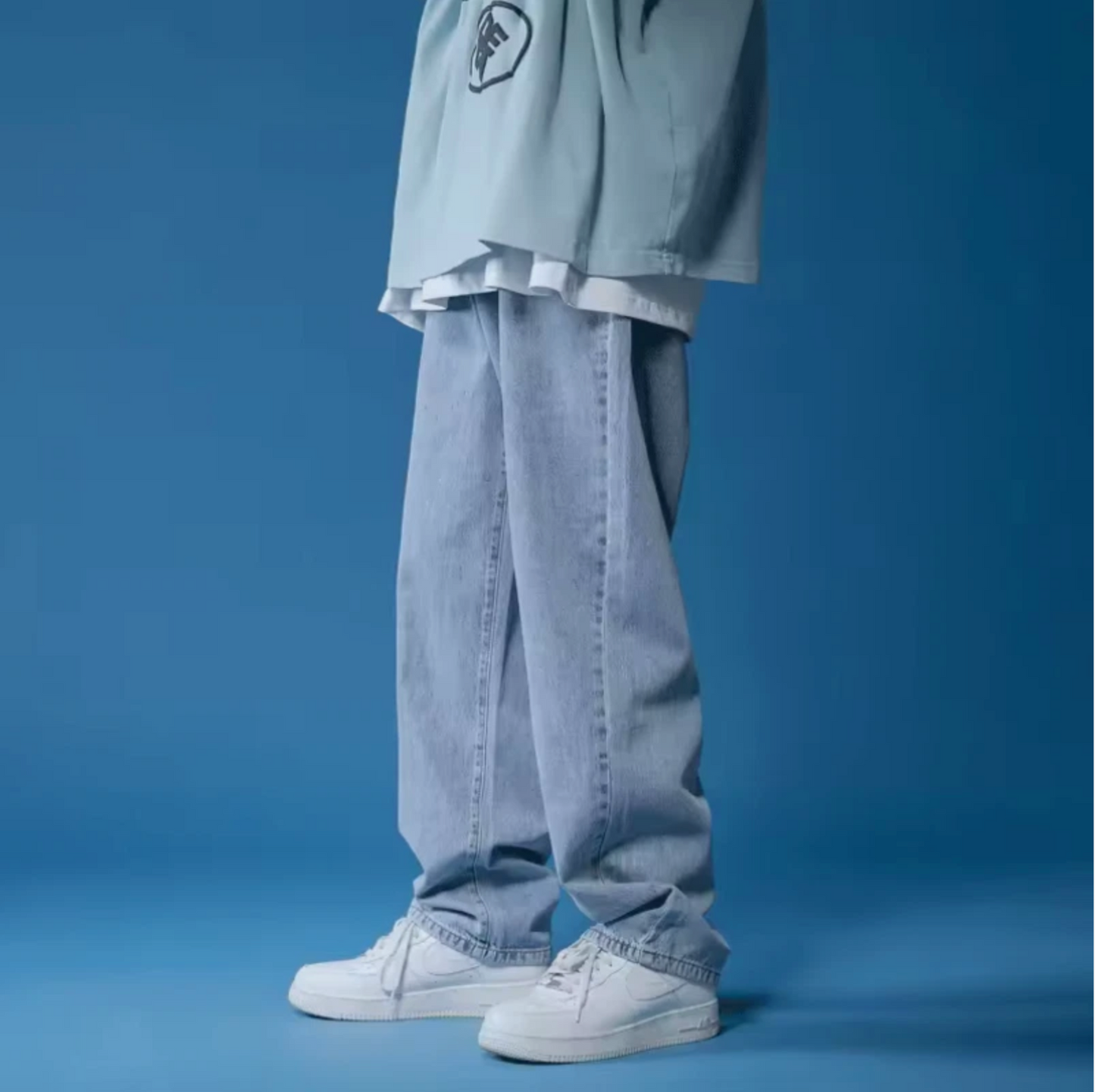 Men's Baggy Streetwear Large Casual Denim High Fashion Jeans