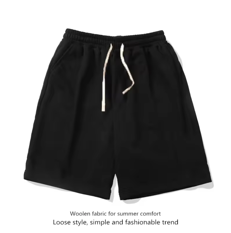 Casual Draw String Shorts Casual Sweat Material Wool & Cotton Shorts