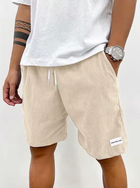 Mens Corduroy Casual Draw String Shorts Classy Chill Style Menswear