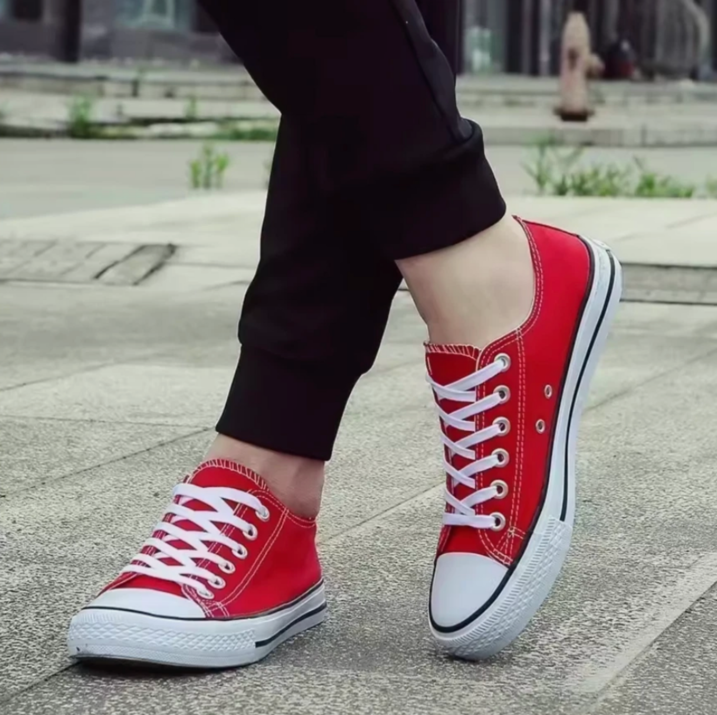 Classic Flat Bottom Low Top Lace Up Unisex Casual Tennis Sneakers