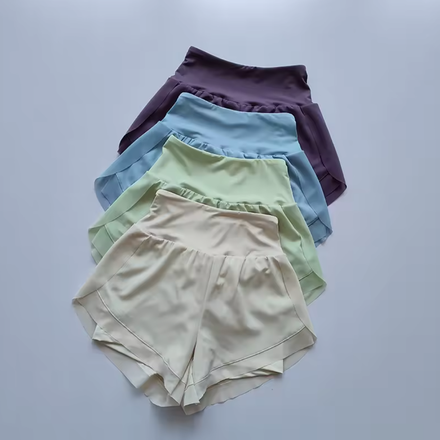 Women's Summer Sports Yoga Shorts Stretch, Breathable Quick Dry With Pocket