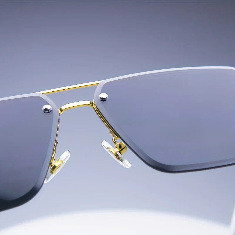 Luxury Premium Style Sunglasses Framless Hardened Lense Sunglasses