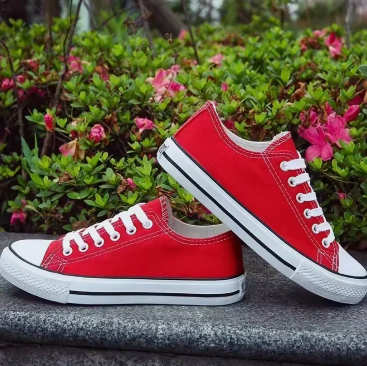 Classic Flat Bottom Low Top Lace Up Unisex Casual Tennis Sneakers