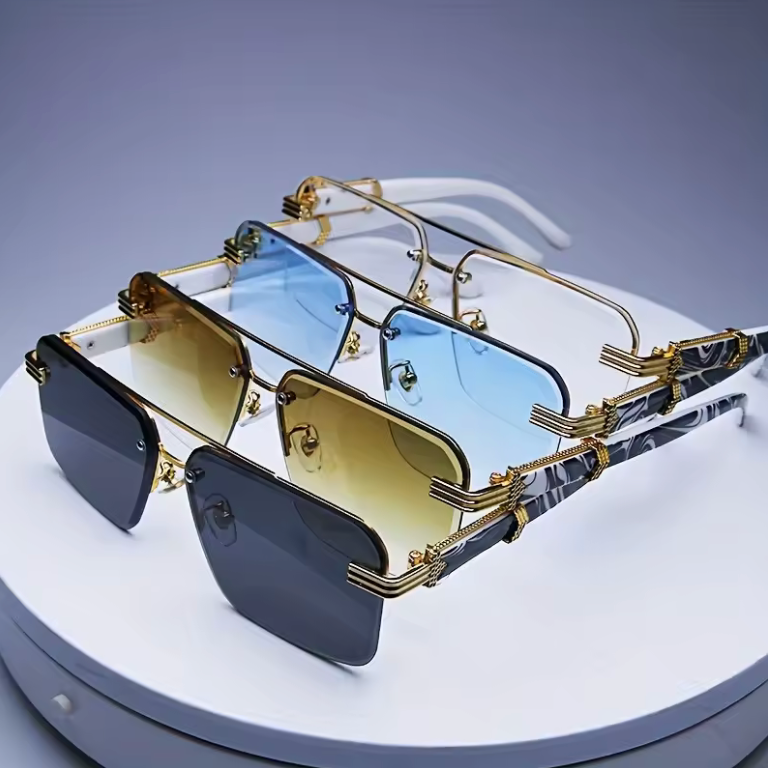 Luxury Premium Style Sunglasses Framless Hardened Lense Sunglasses