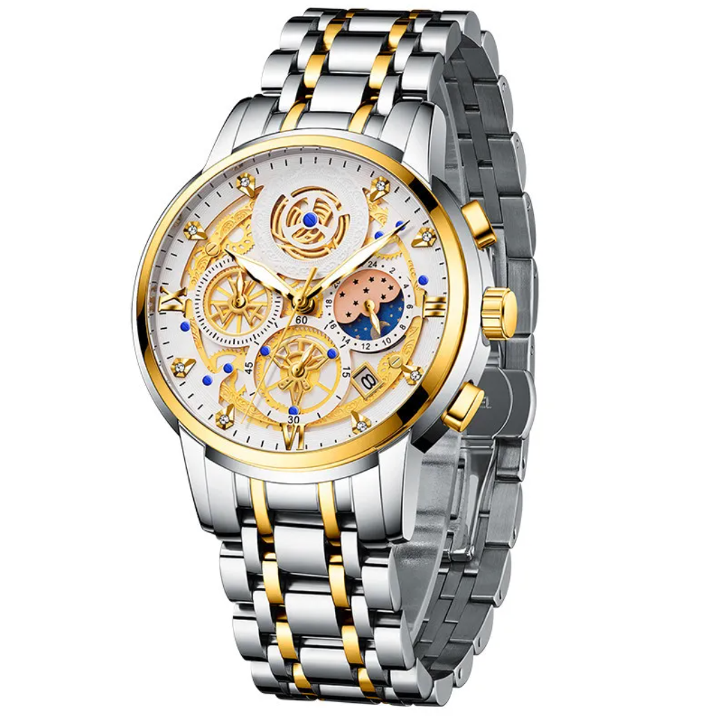 Waterproof Stainless Steel High Detailed Mechanics And Fashion Design Watch
