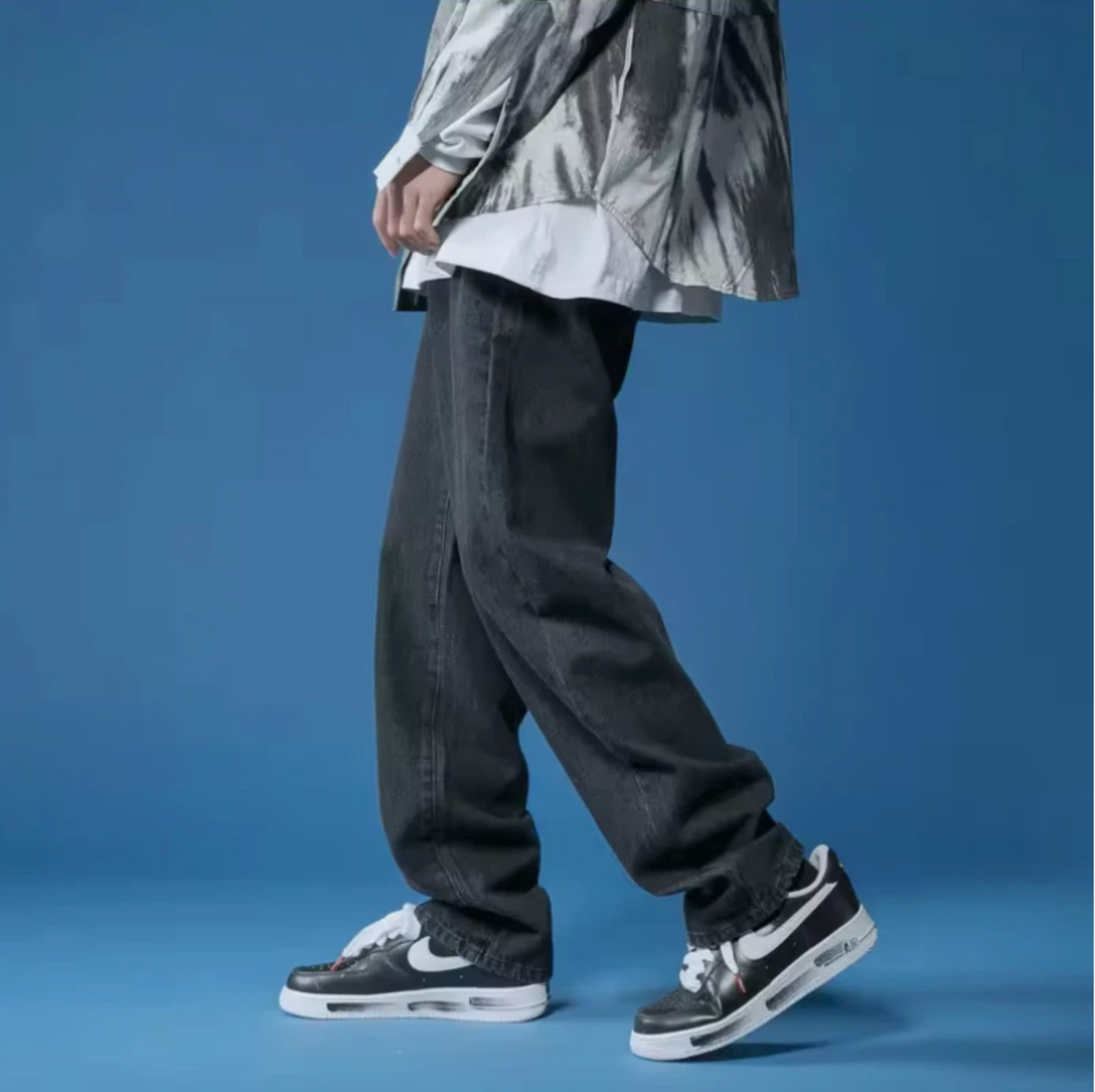 Men's Baggy Streetwear Large Casual Denim High Fashion Jeans