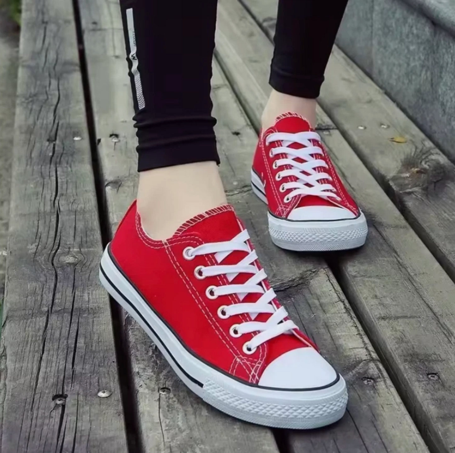 Classic Flat Bottom Low Top Lace Up Unisex Casual Tennis Sneakers